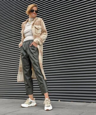 Lässige Kunstlederpants WANTED – versch. Farben