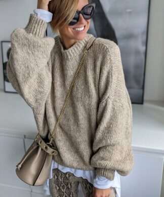 Strickpullover HAPPY DAY – versch. Farben