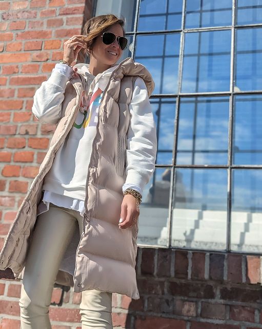 wattierte Steppweste PADDED  – beige