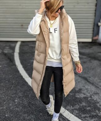 wattierte Steppweste PADDED – taupe