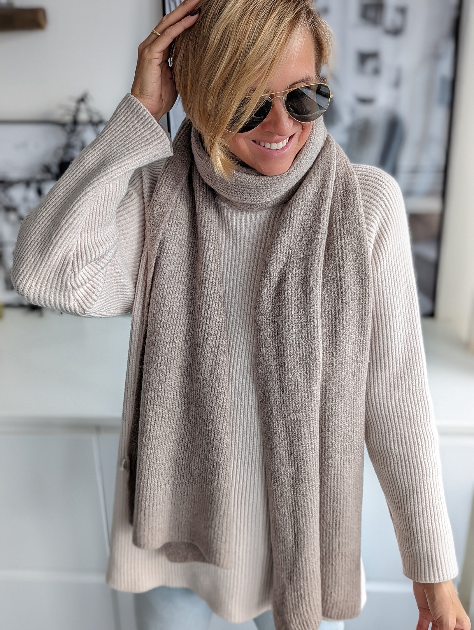 SCHAL SMOOTH RIBBED UNI – versch. Farben