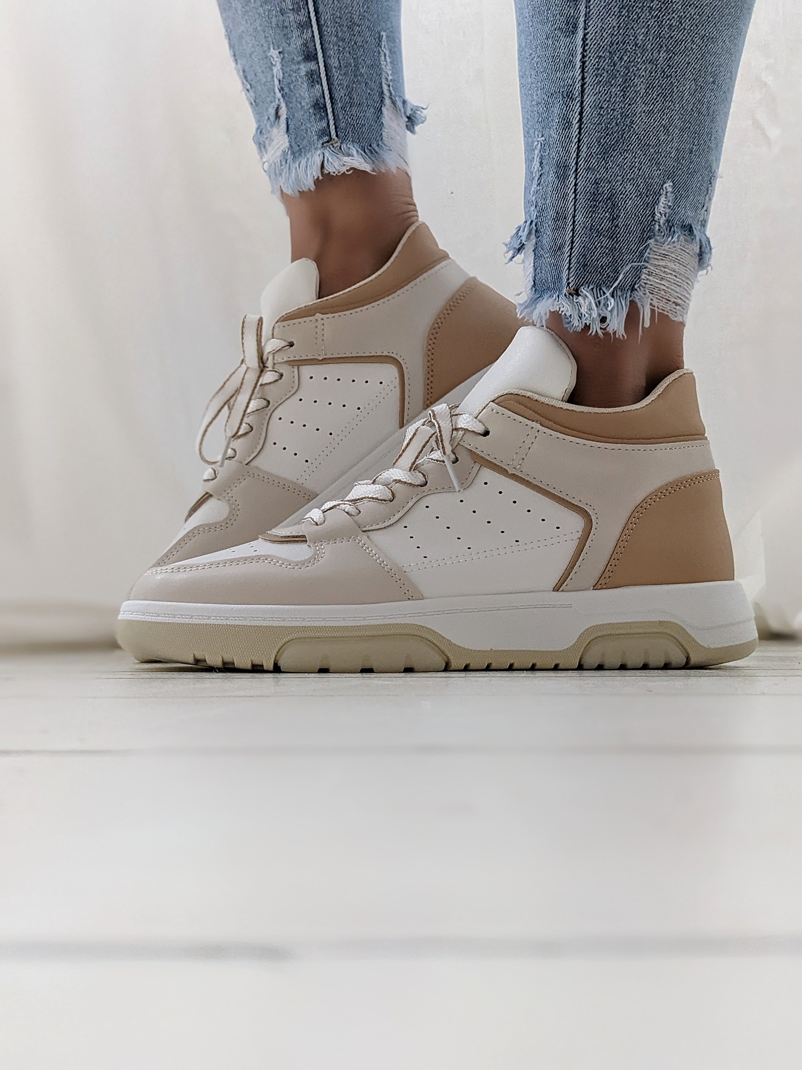 Midtop Sneaker WALK ON AIR beige