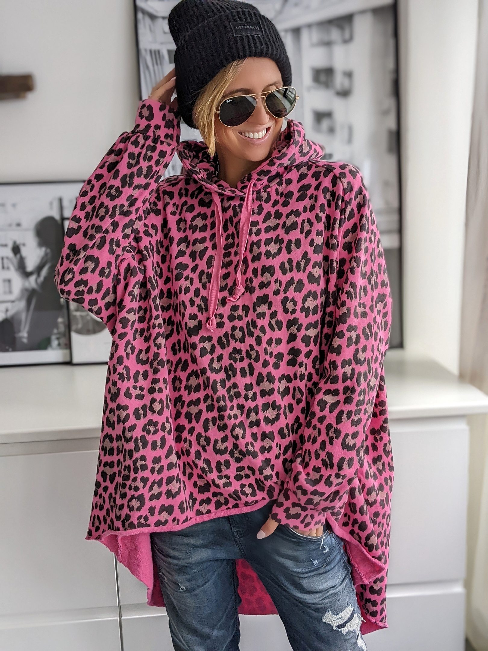 Oversizehoodie CAT NAP – versch. Farben