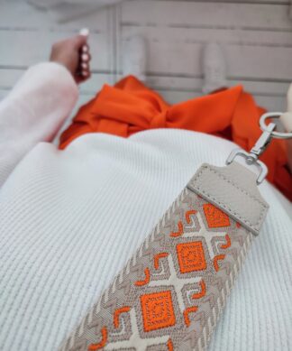 Bagstrap DIAMOND ORANGE BEIGE – SILBER EDITION