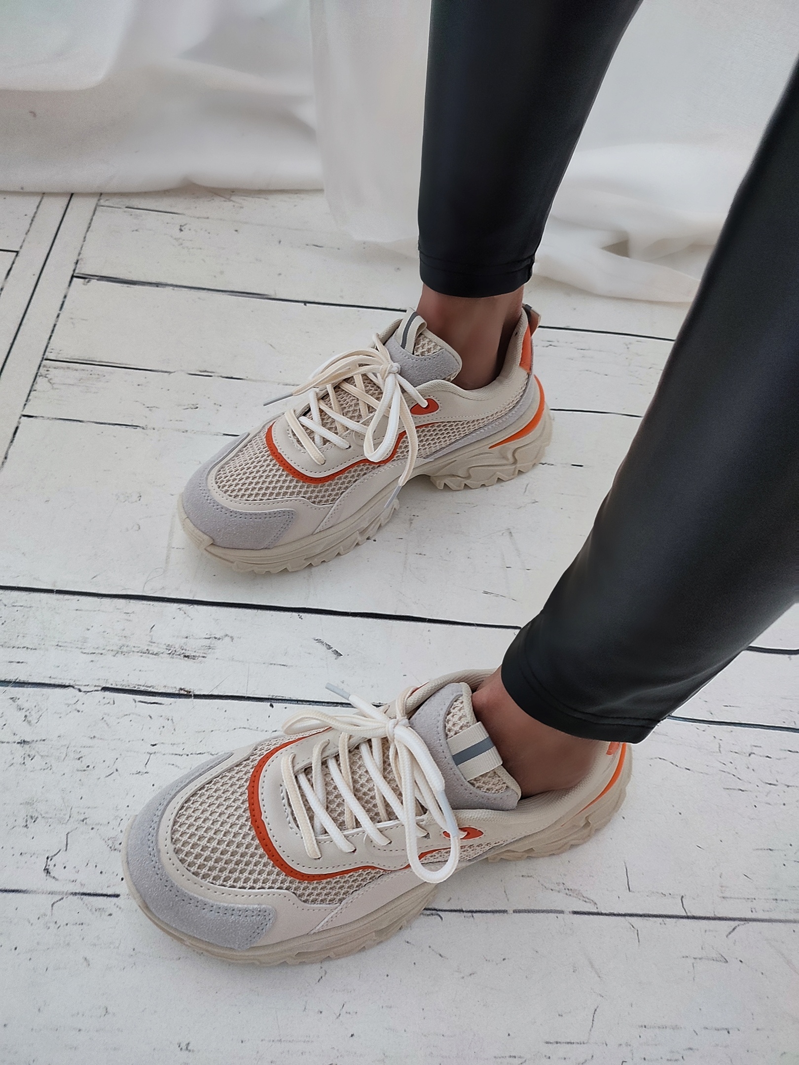 Sneaker Running back to U beige-orange SALE