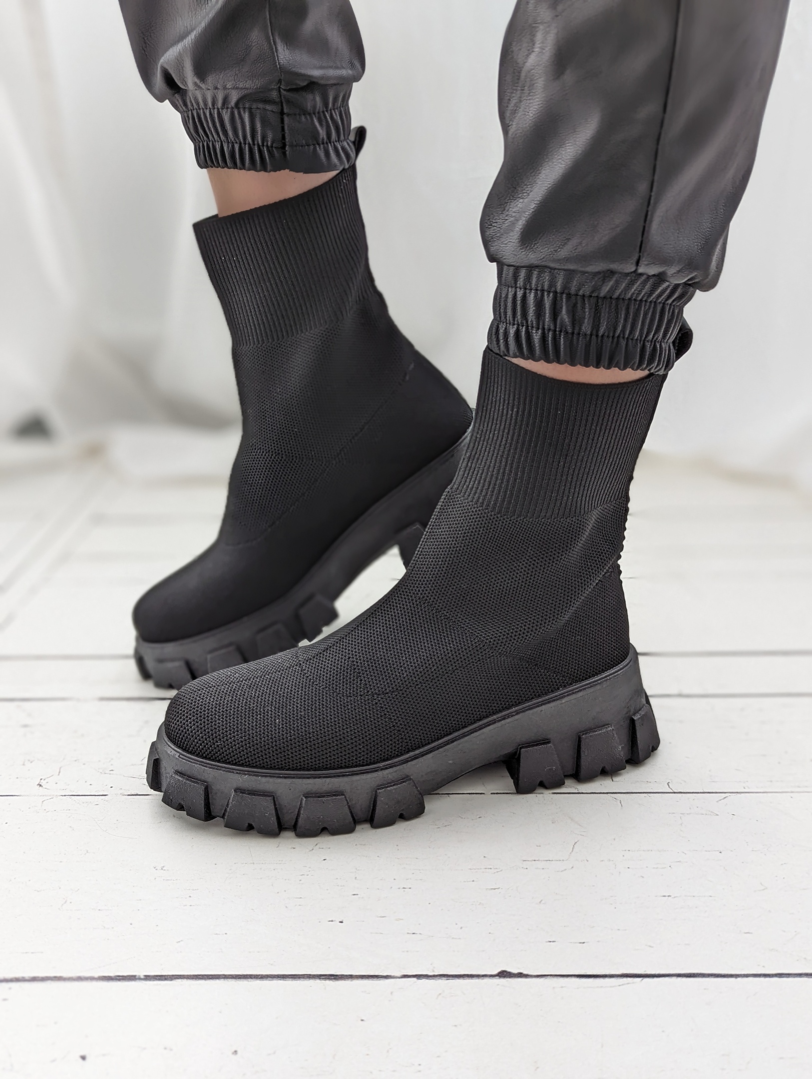 Boots SOCK LIKE CUFF- schwarz SALE