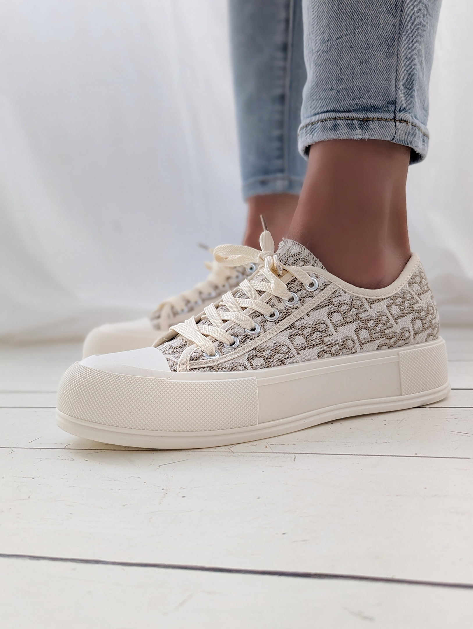 LOWTOP SNEAKER DO U LIKE THAT – weiss-beige SALE