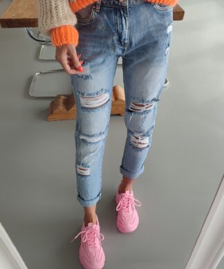 Slim Jeans KYLIE –  blurre blue ripped