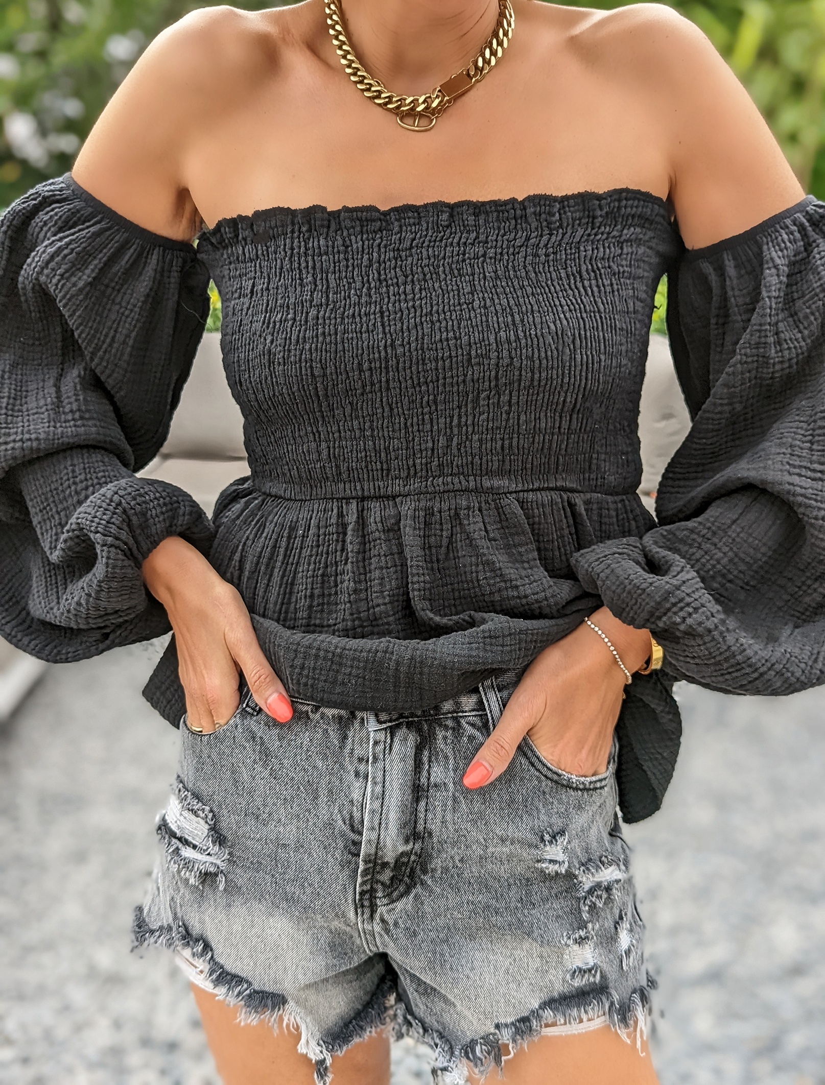 Jeansshorts SUMMA TIME – grey destroyed