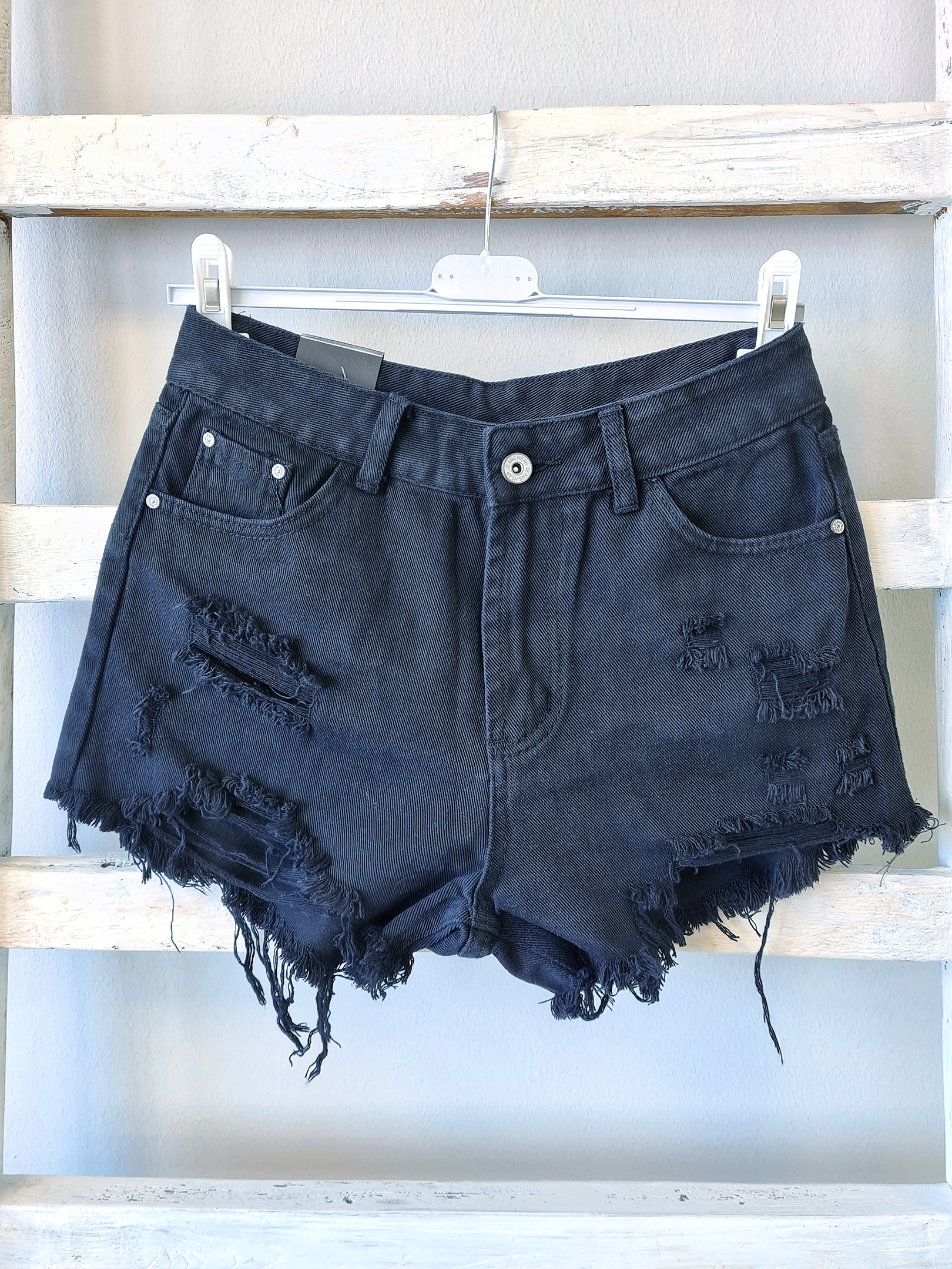 Jeansshorts SUMMA TIME – black destroyed