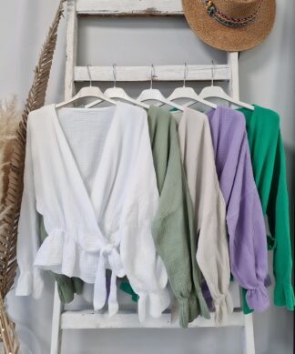 Musselin Wickelbluse SOMETHING SWEET