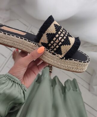 Pantolette Espadrilles MAROKKO – black