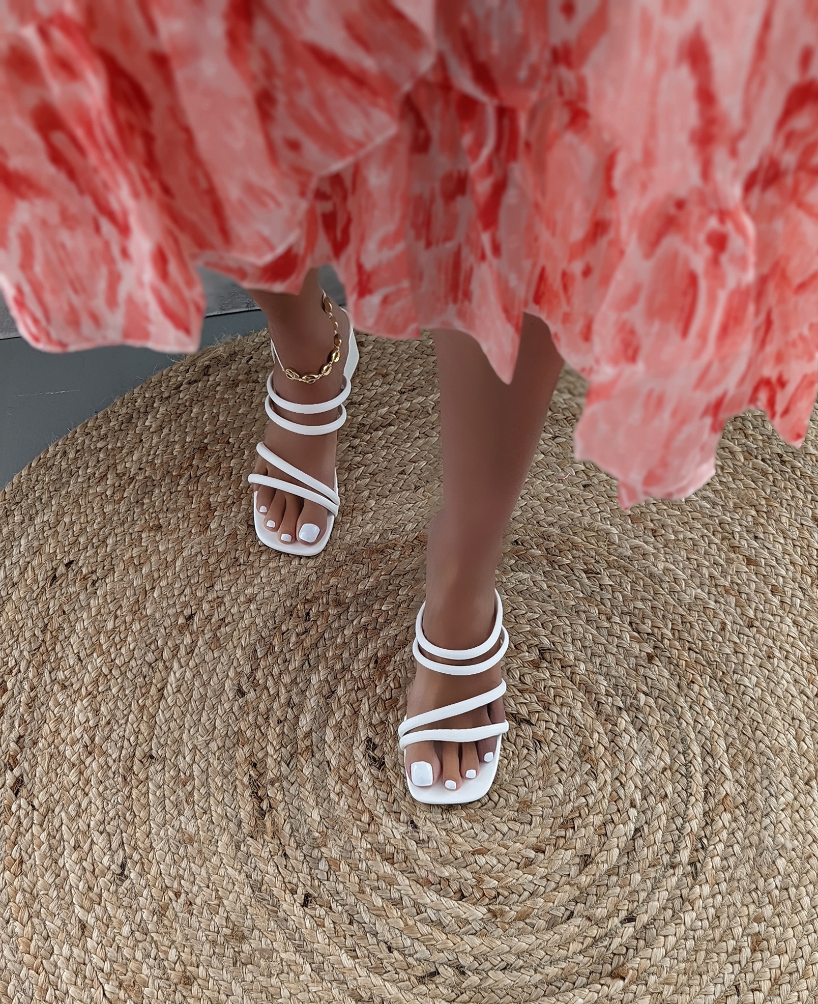Pantolette STRAP HEELED – white SALE