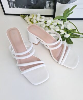 Pantolette STRAP HEELED – white SALE