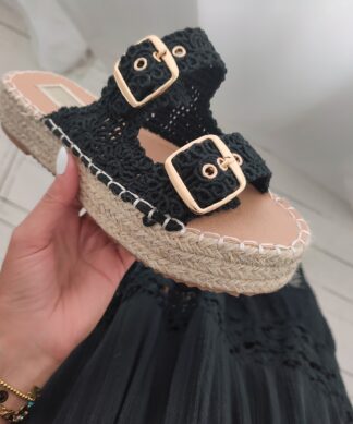 Pantolette FREE KNIT – Schwarz SALE