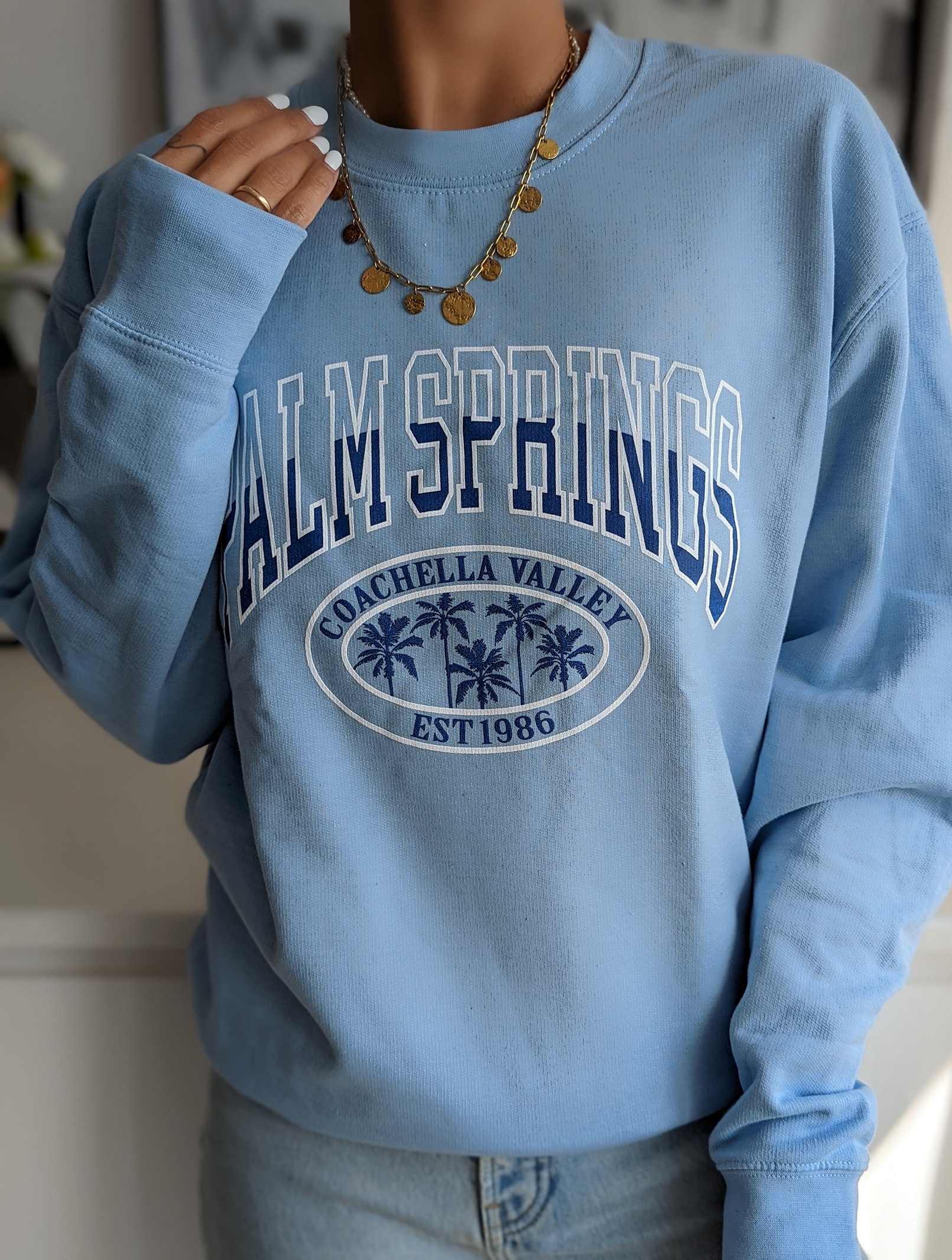 Sweater PALM SPRING – blau