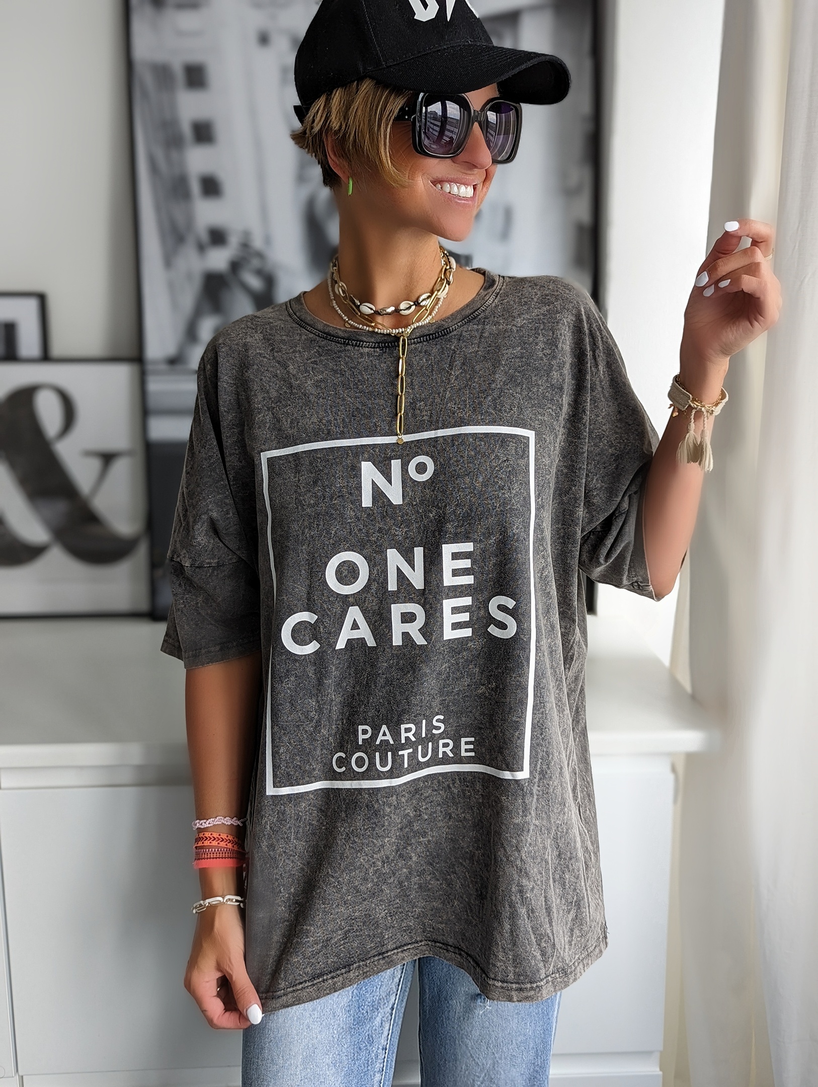 T-shirt NO ONE CARES – versch. Farben