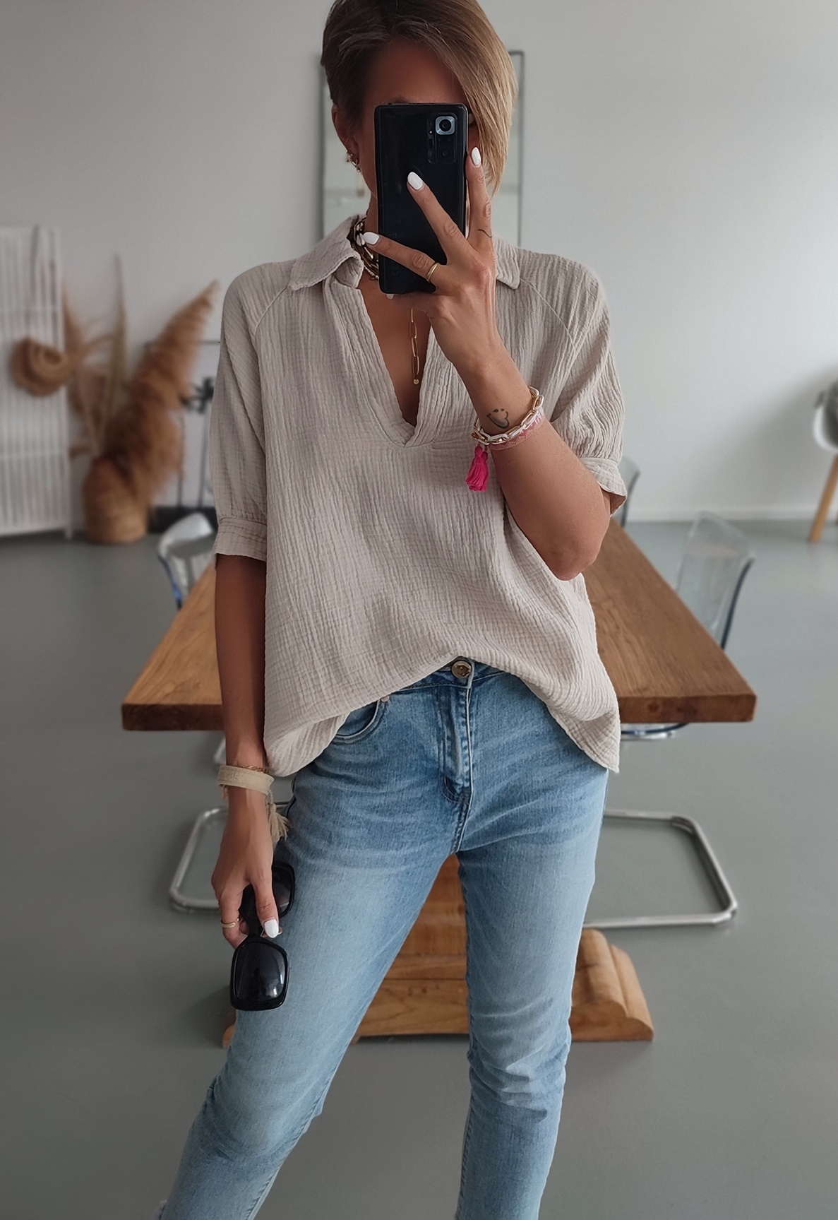 Musselinbluse BANDIDAS – versch. Farben