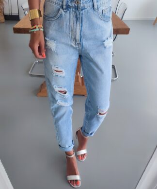 Boyfriend Jeans KATE – light blue destroyed