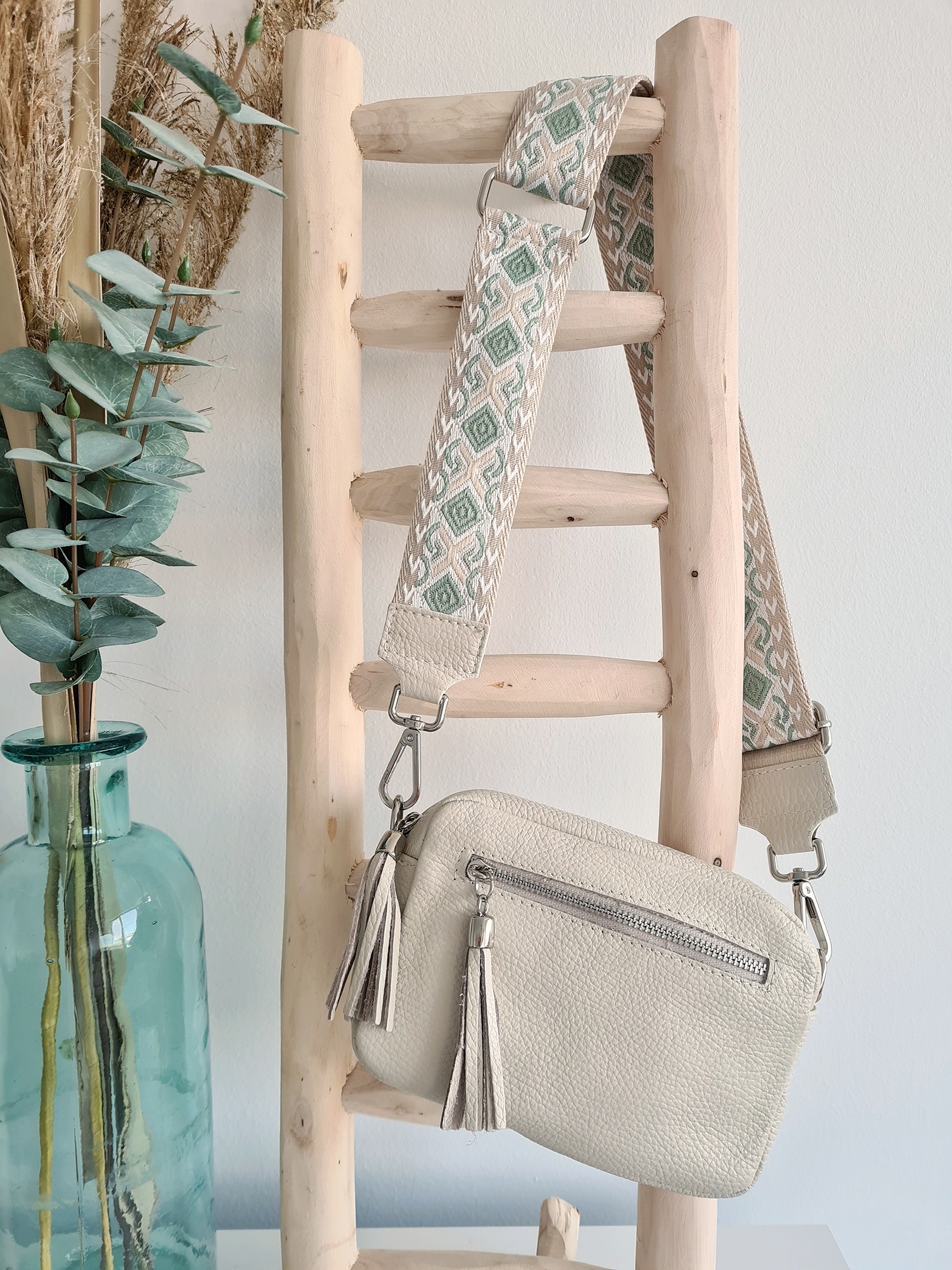 Bagstrap CARAT MATCHA BEIGE – SILBER EDITION
