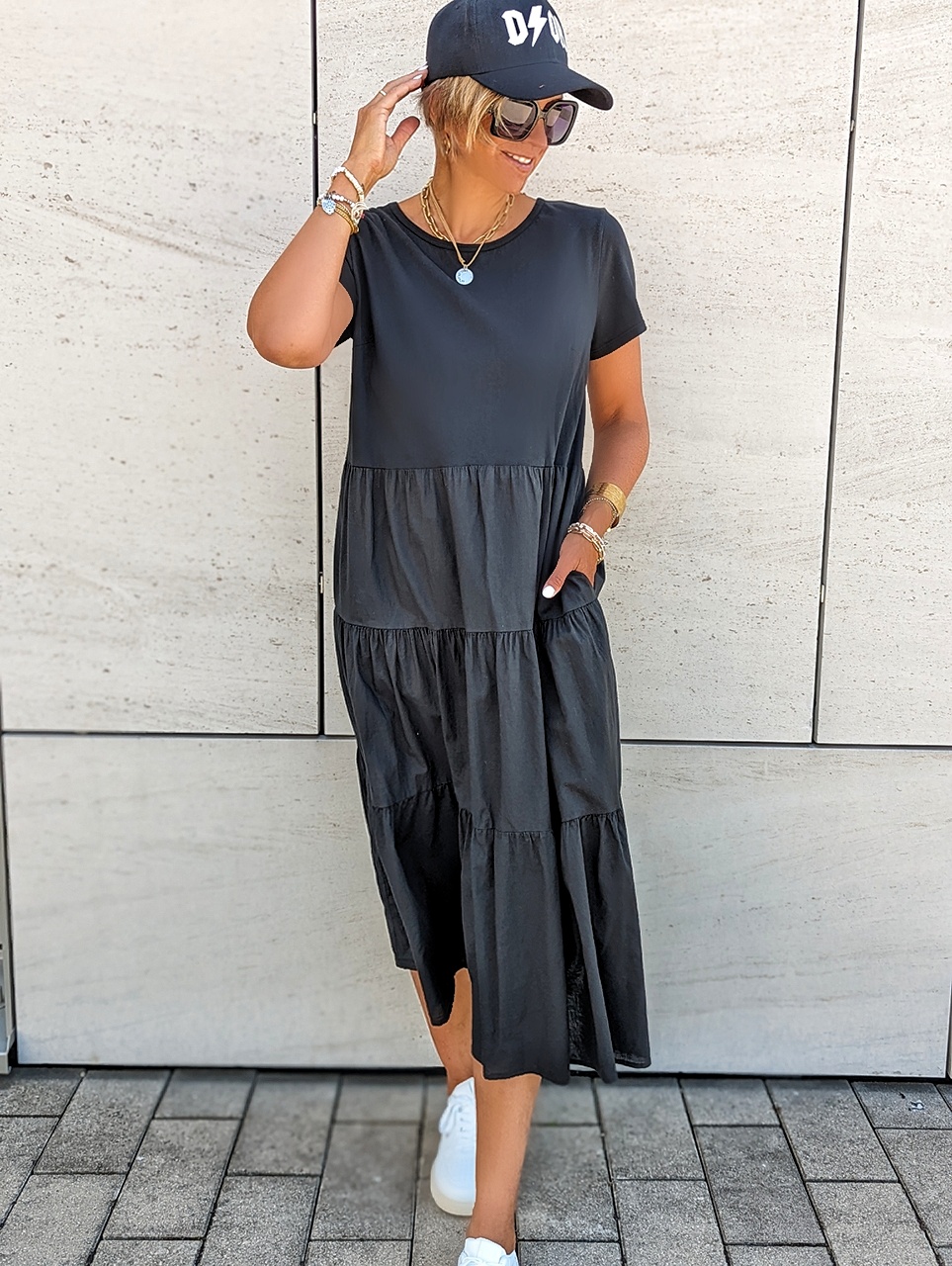 langes Shirtkleid RELAX – versch. Farben
