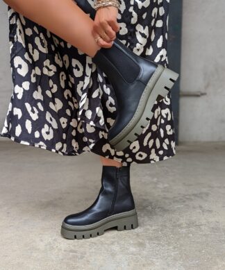 Boots DOWNTOWN – black-khaki