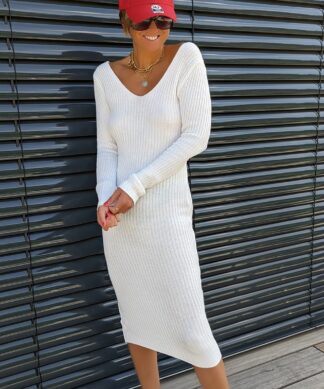Strickkleid SKINNY RIBBED – versch. Farben