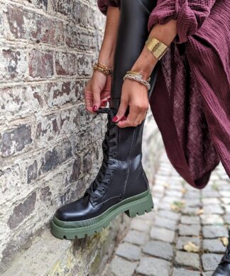 Schnürboots URBAN JUNGLE – black-khaki SALE
