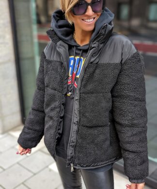 Teddyjacke Quebec – schwarz
