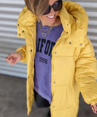 Oversize Puffer Jacke FREEZE OFF – gelb