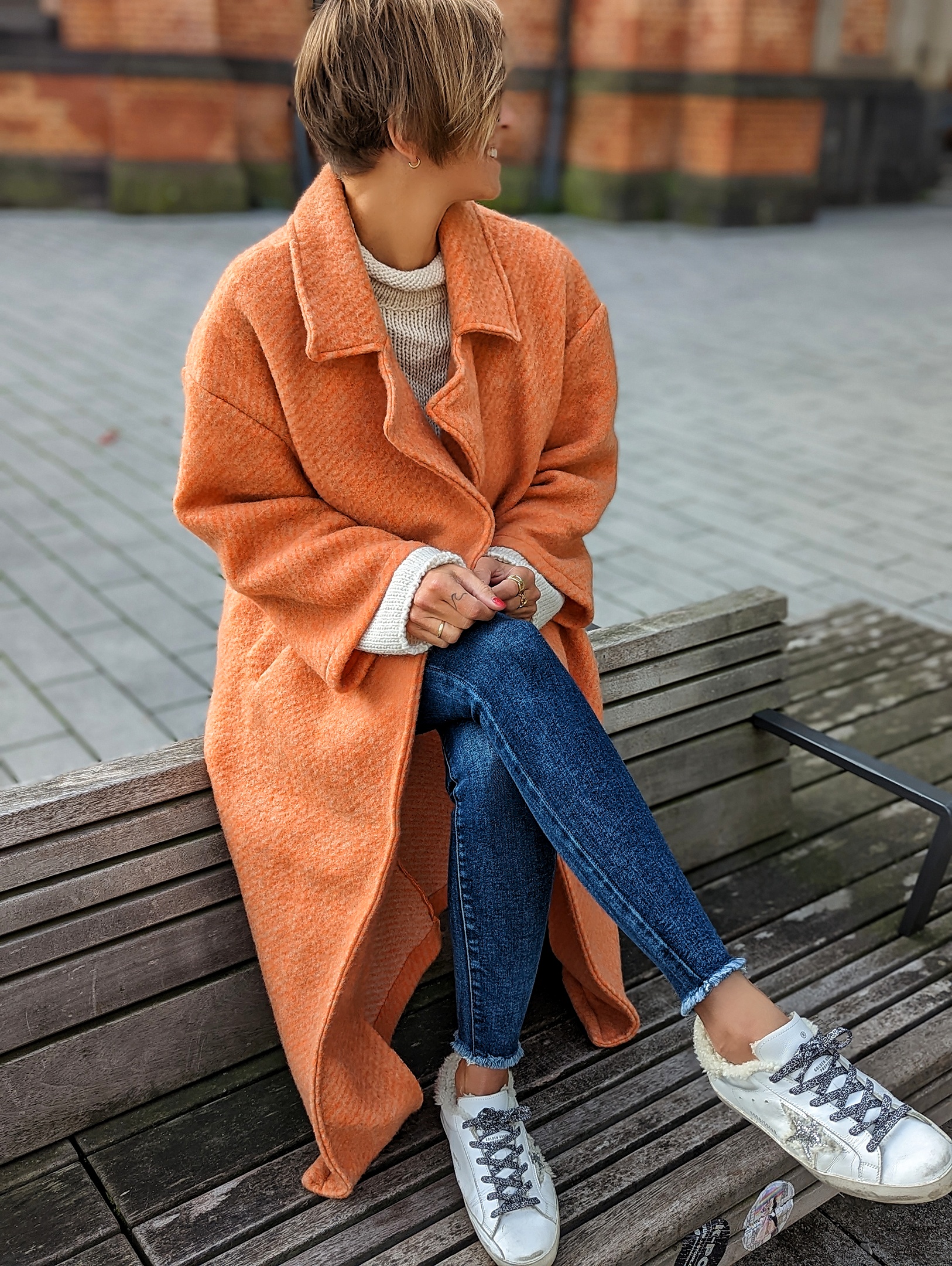 Skinny Jeans TIGHT AND HIGH- dark blue RAWCUT SEAM