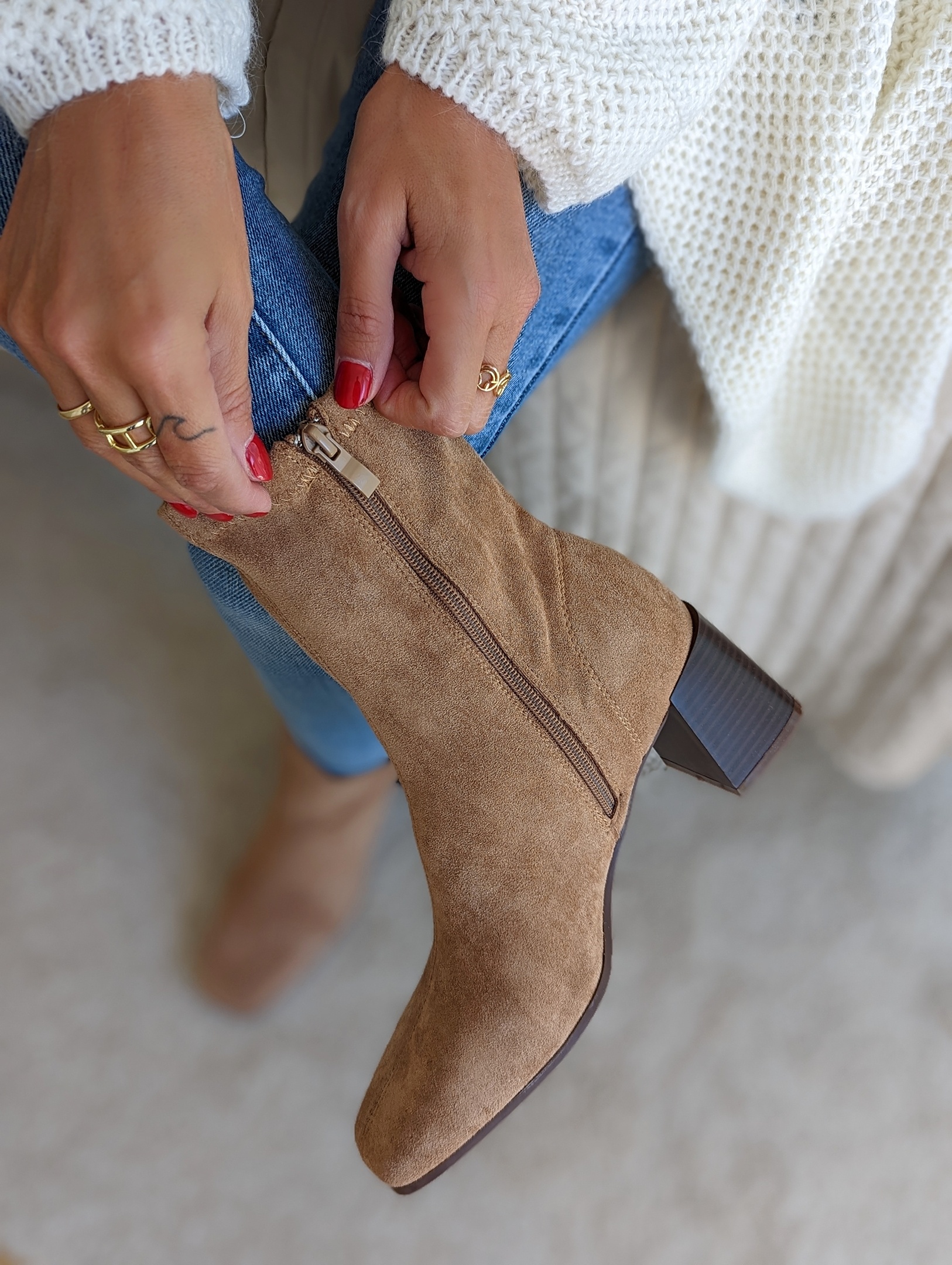 Stiefelette SUEDE STEPS – camel