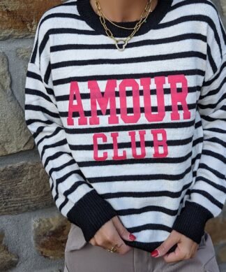 gestreifter Pullover AMOUR CLUB