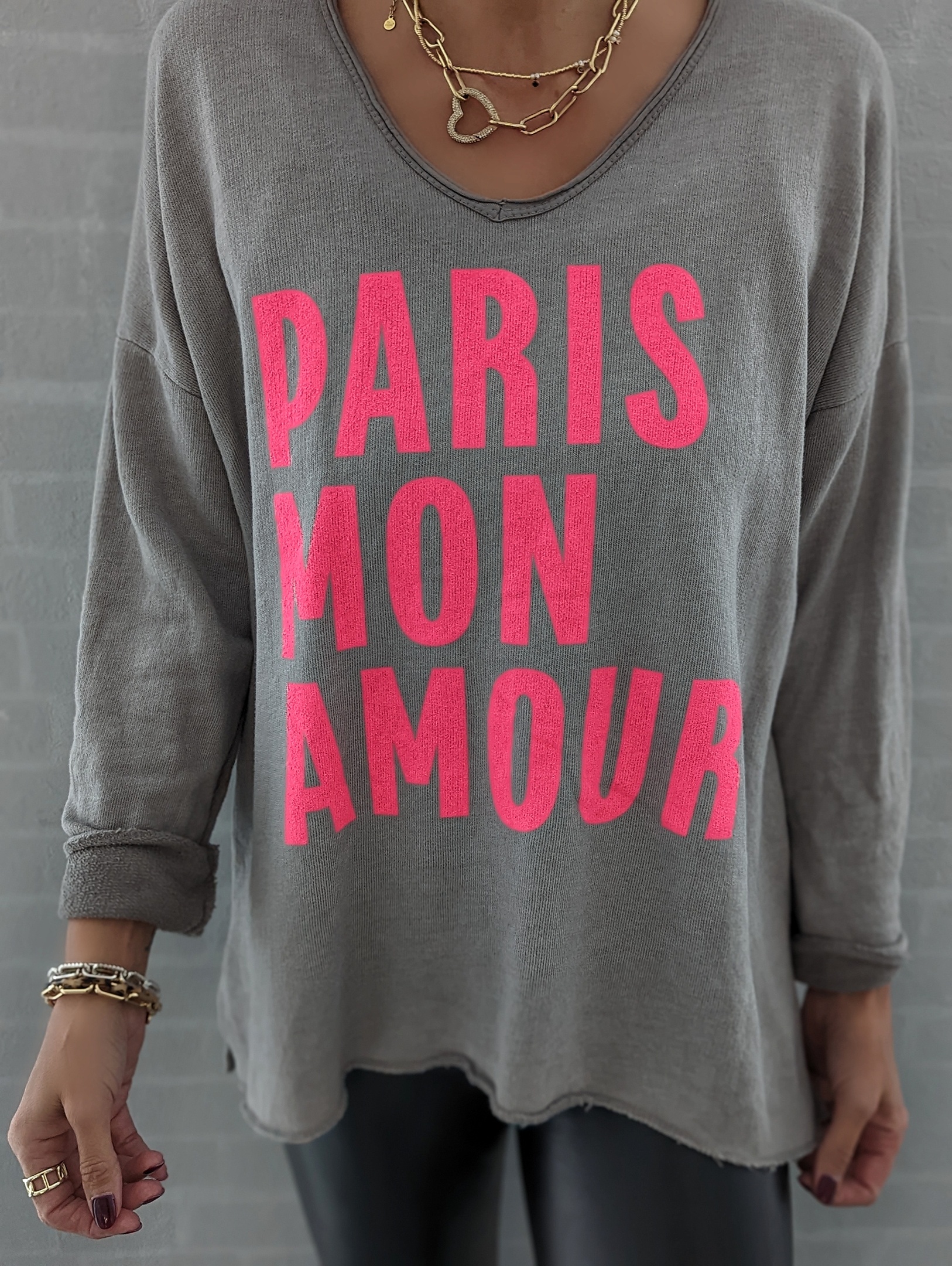 leichter Sweater PARIS MON AMOUR – versch. Farben SALE