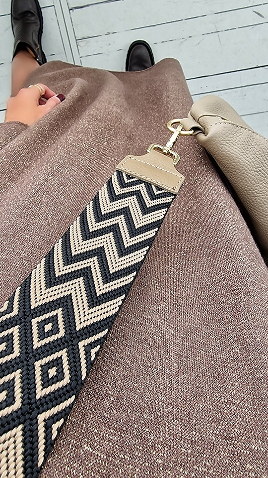 Bagstrap TAUPE PATTERN GOLD EDITION