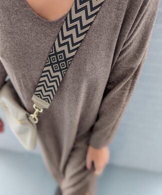 Bagstrap TAUPE PATTERN GOLD EDITION