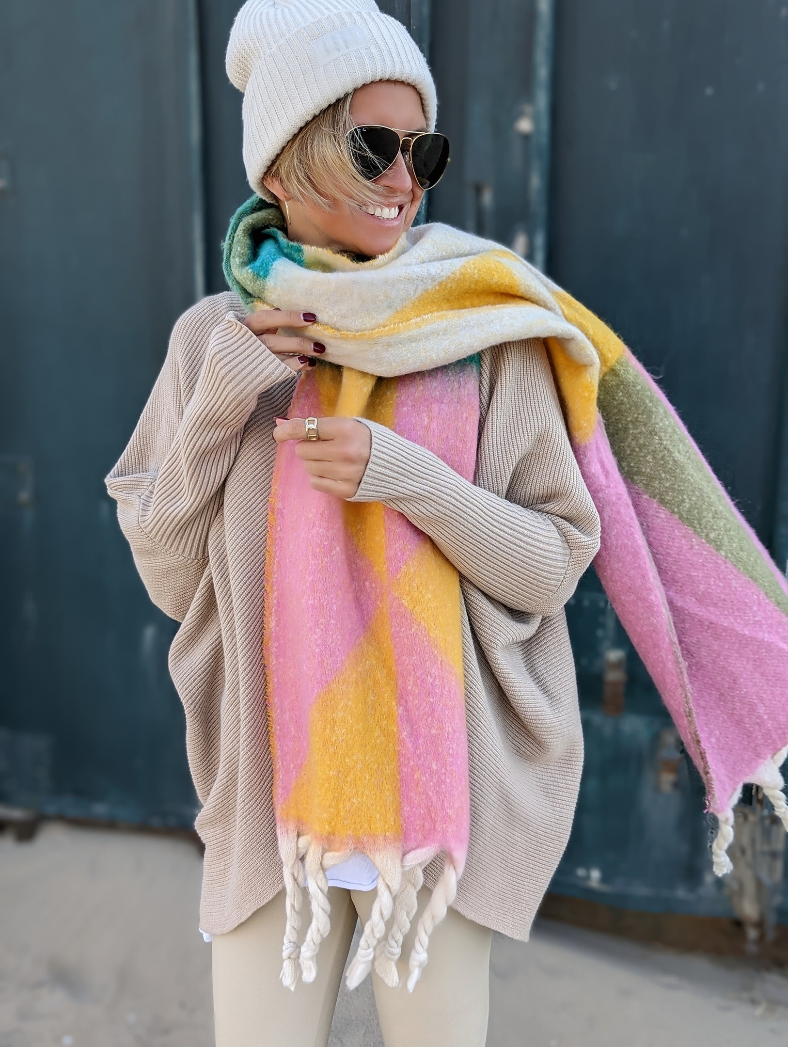 Schal COLOURFUL FRINGE – versch. Farben