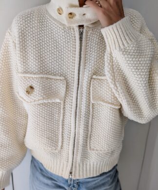 kurze Strickjacke NORTH WEST – beige