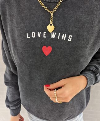 Sweater LOVE WINS acidwash