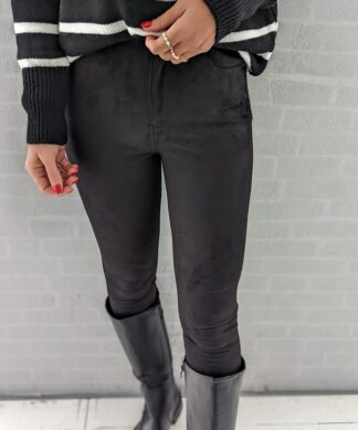 Skinny Jeans TIGHT AND HIGH- suede black