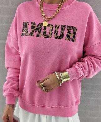 Sweater AMOUR LEO GOLD – pink