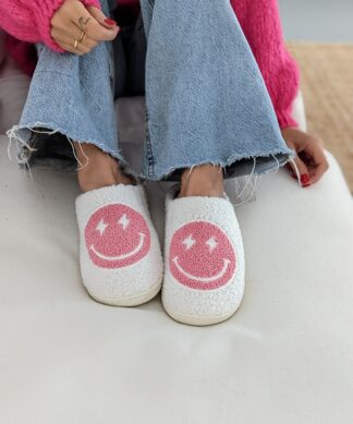 Pantolette FLASHING EYES – creme-rosa