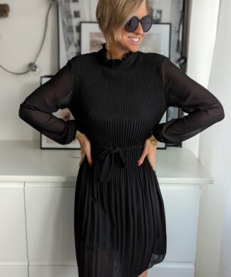 Kurzes Plisseekleid – BEST OF ME – schwarz – SALE
