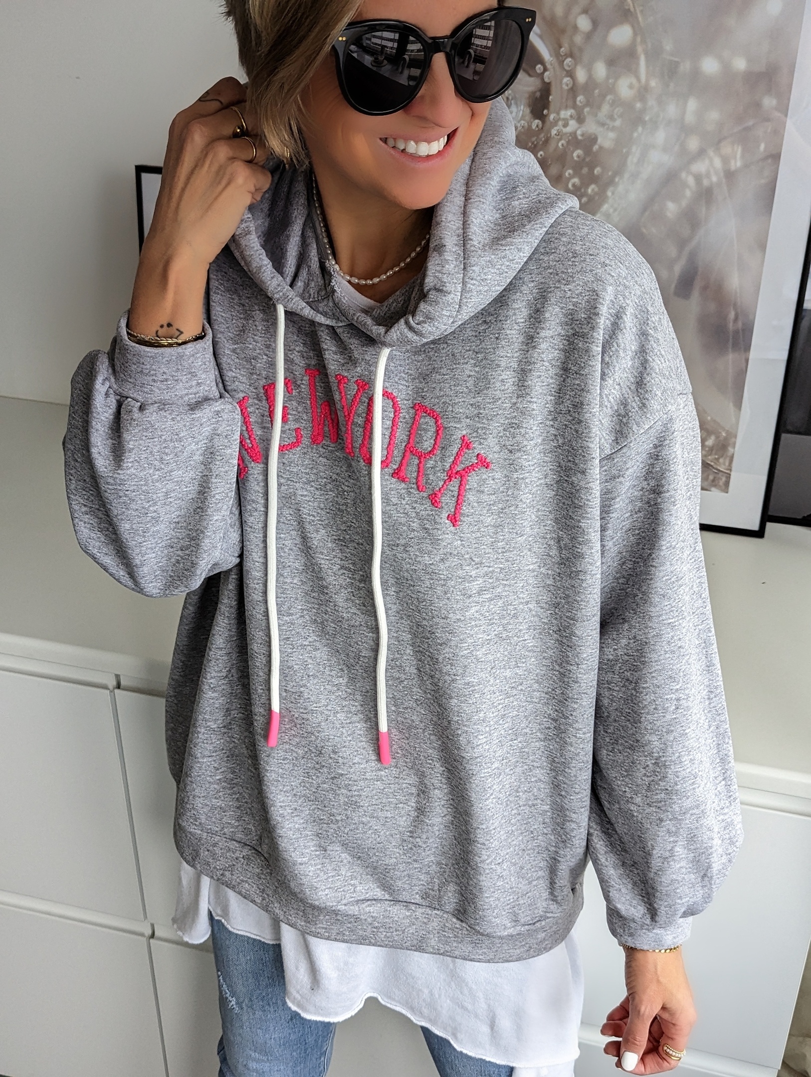 HOODIE  – NEW YORK STITCH- versch. Farben