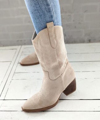 Western Boots – CALL IT LOVE  – beige