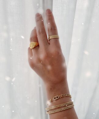 Ring Big Smiley- gold