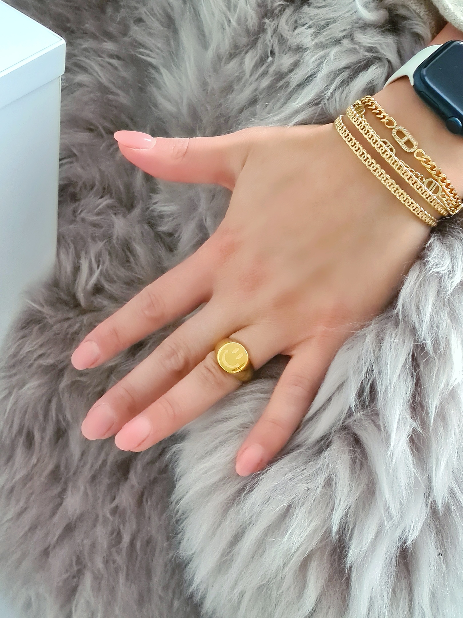 Ring Big Smiley- gold