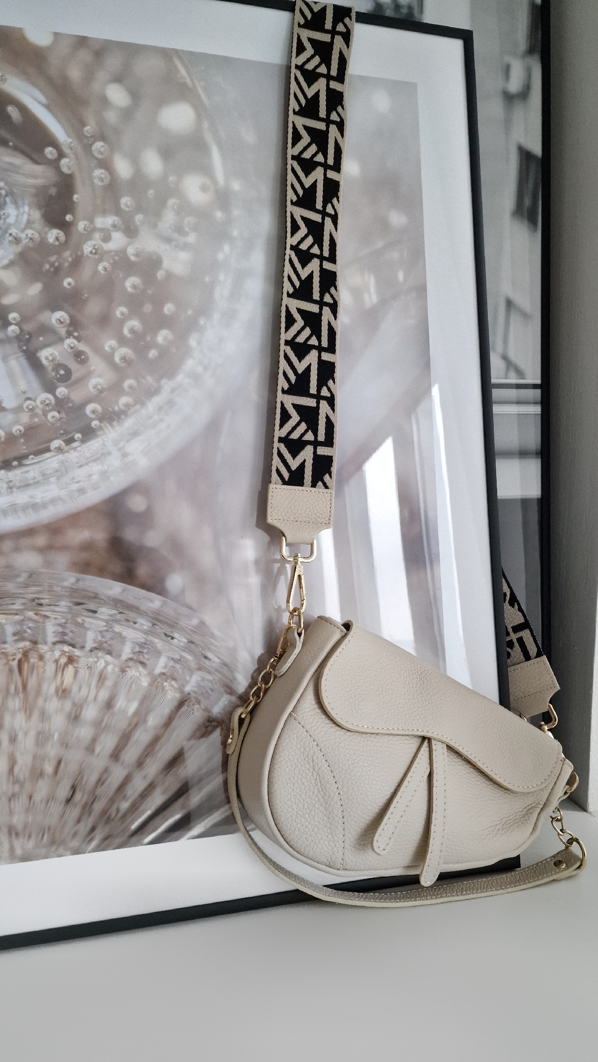 Bagstrap SIGNS schwarz-beige – GOLD EDITION
