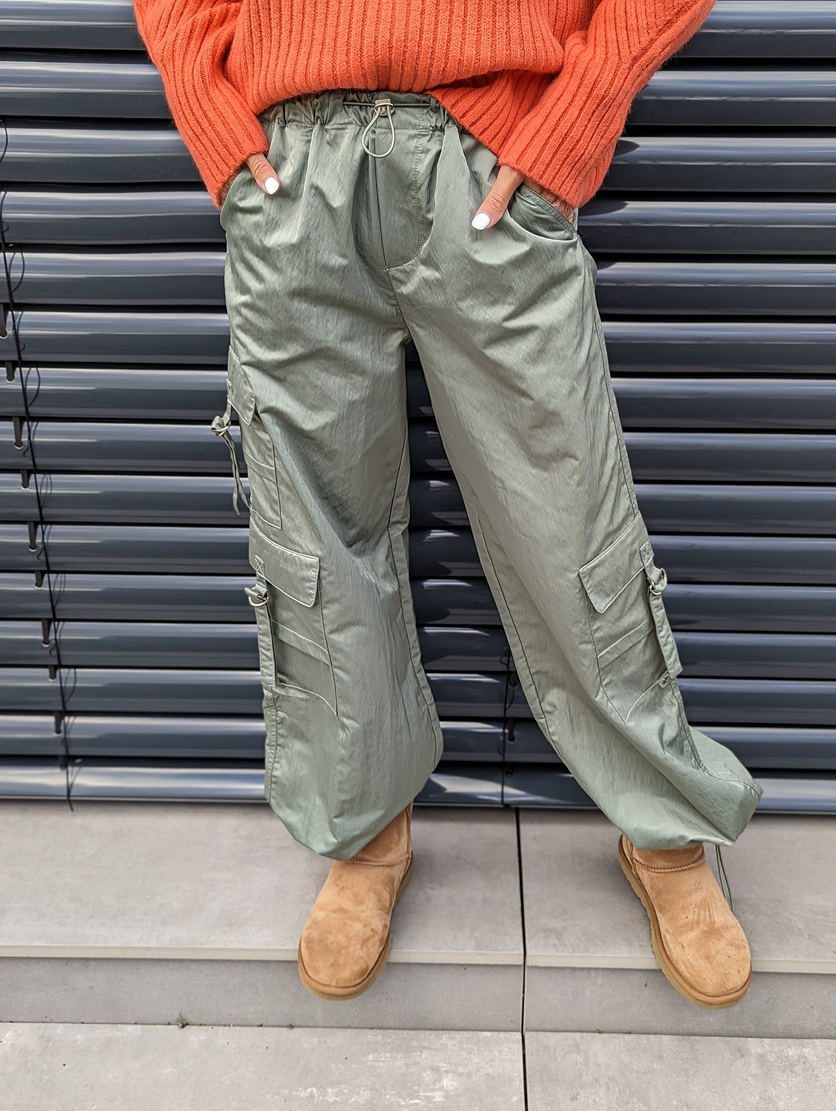 Parachute Pants – SASSY SHOPPERS  – khaki