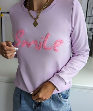 Sweater SMILE AT ME – lila